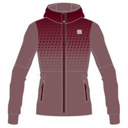 Varm damjacka Sportful Rythmo W mauve/rött vin